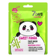 Kineska sheet maska za blistavost kože lica 7DAYS Animal Mask Sweet Panda 28g
